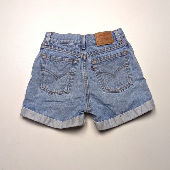 Vintage Levis Shorts Girls Size 10 Regular Denim Red Tab - Picture 5 of 9